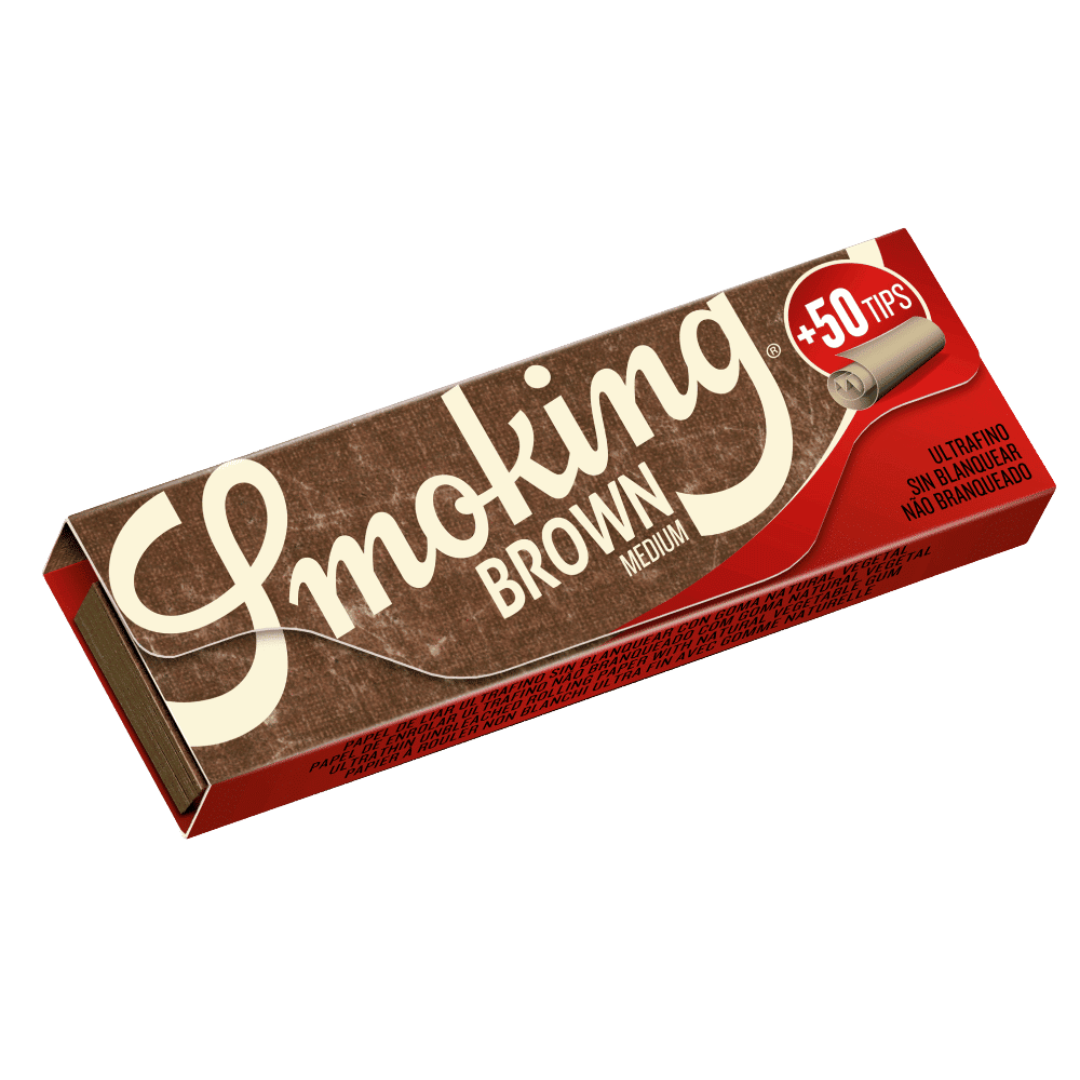 Smoking Brown Medium + Tips – Todo listo pa’l toque 🌿💨