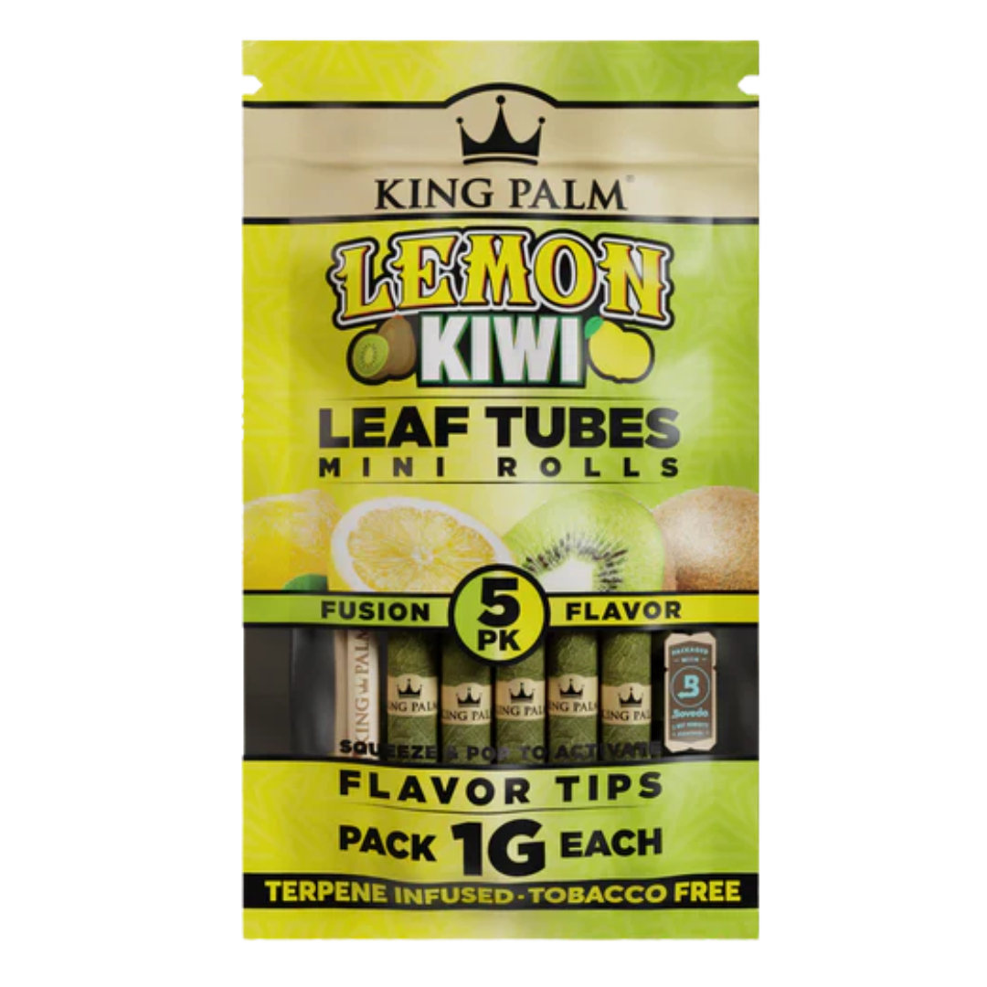 🍋🥝King Palm – Lemon Kiwi Mini Rolls (5 Pack)