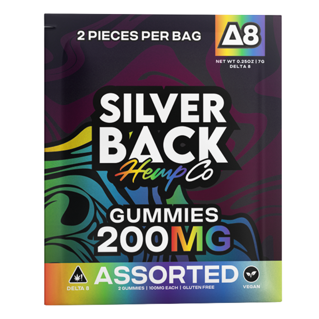 🍬 Silverback Hemp Co – Gummies 200mg | Assorted Flavors | D8
