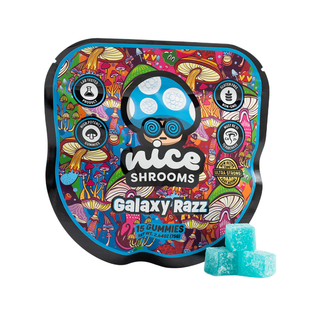 ✨ Nice Shrooms Galaxy Razz | 15 Gummies de Psilocibina ✨